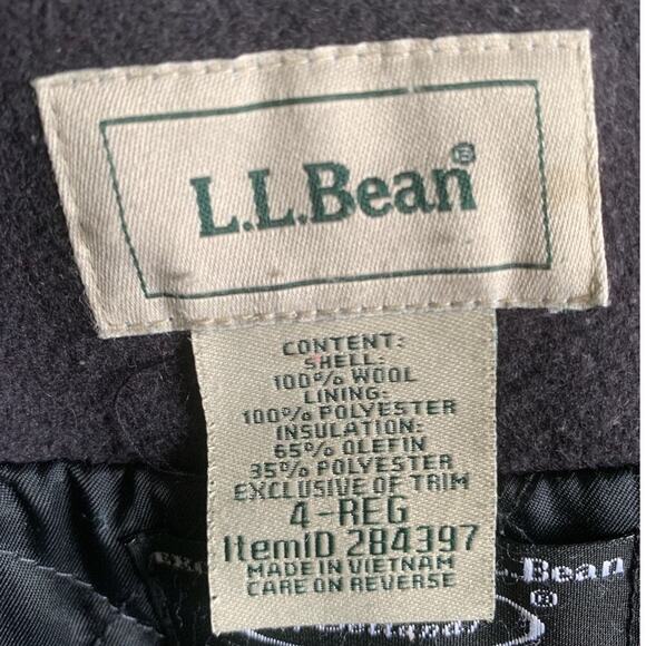 L.L. Bean Classic Lambswool Duffel Coat-Small/Regular-Navy - Picture 5 of 7